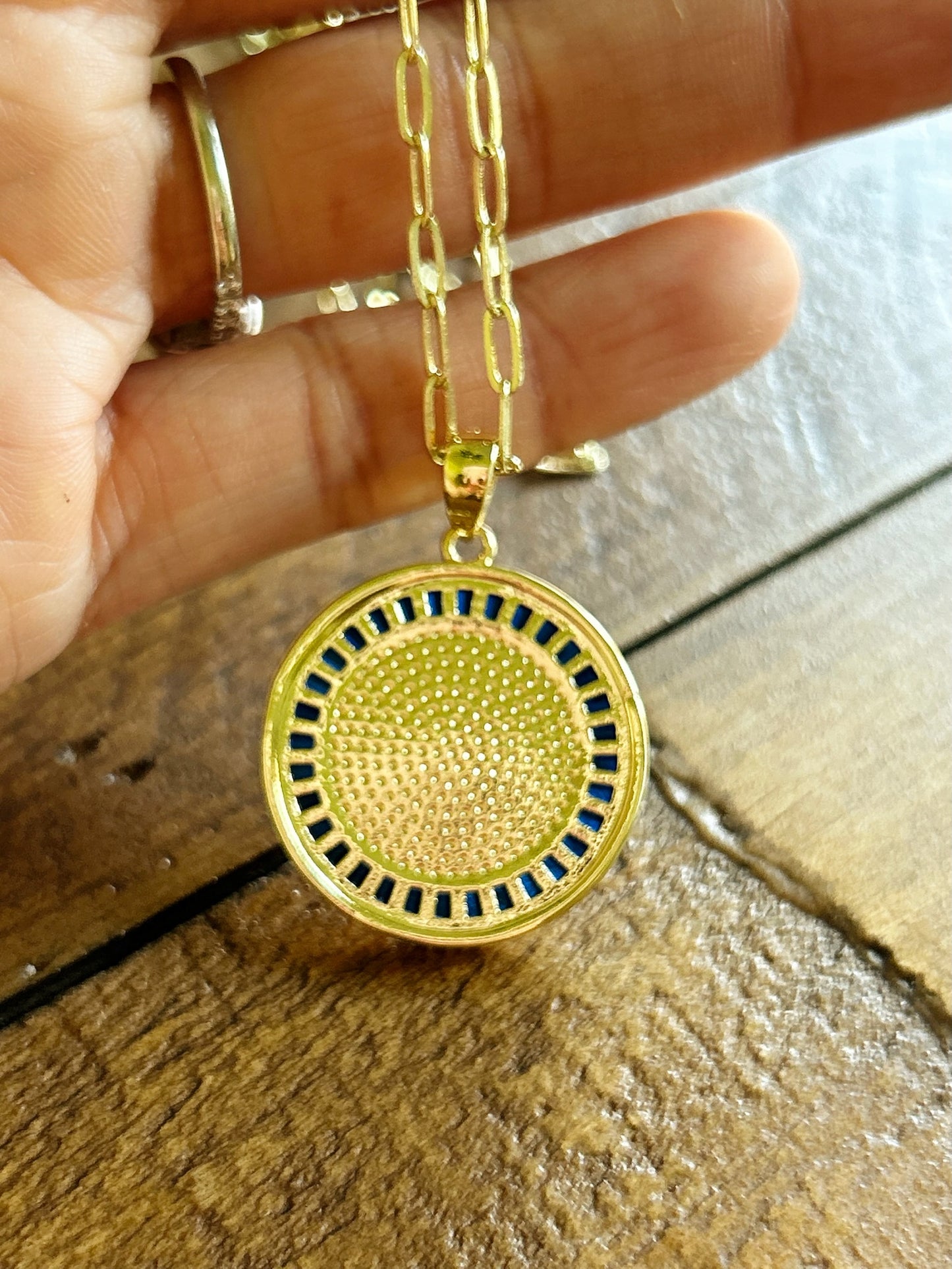 Our Lady of Guadalupe- Mother of Pearl Pendant Necklace