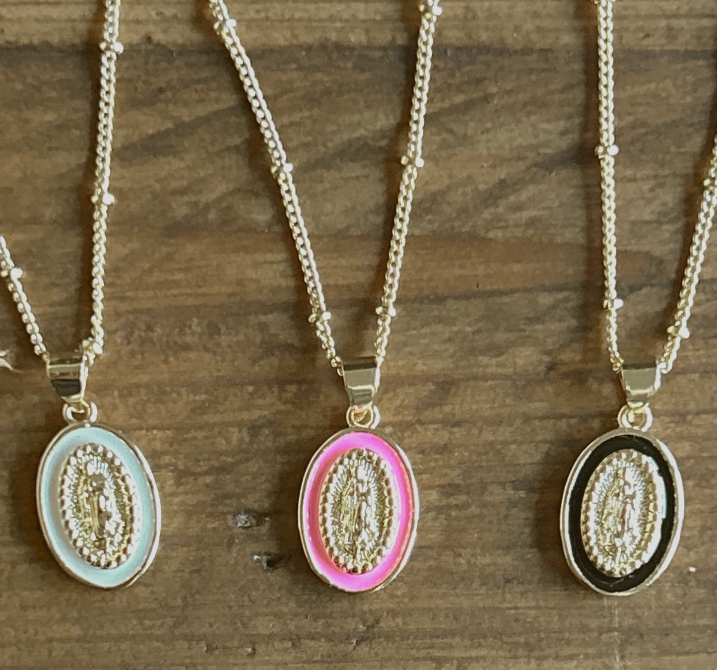 Our Lady of Guadalupe Enamel Necklace