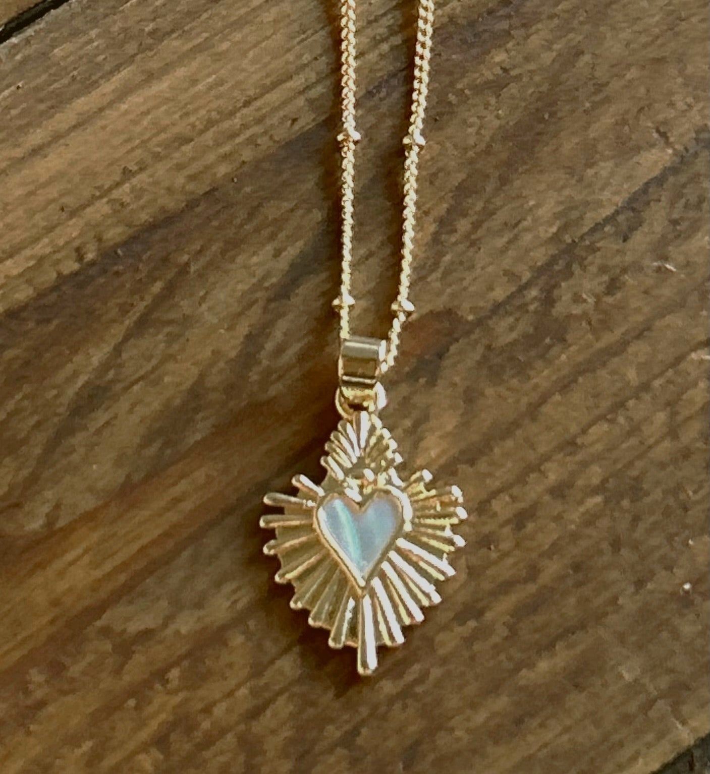 Modern Sacred Heart Necklace