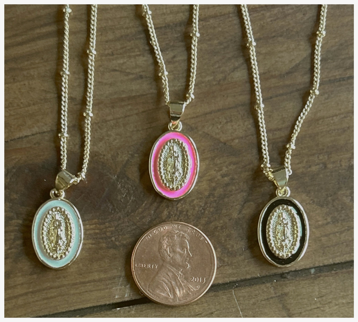 Our Lady of Guadalupe Enamel Necklace