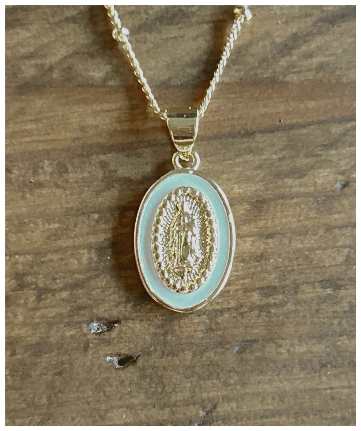 Our Lady of Guadalupe Enamel Necklace