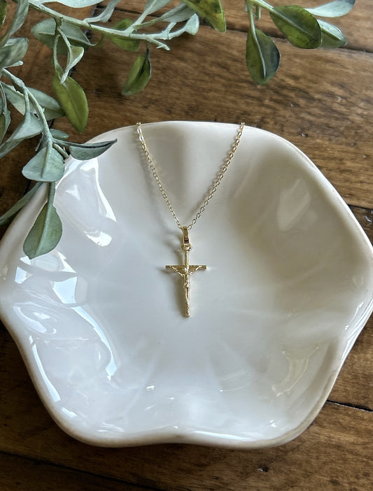 Gold Crucifix Necklace