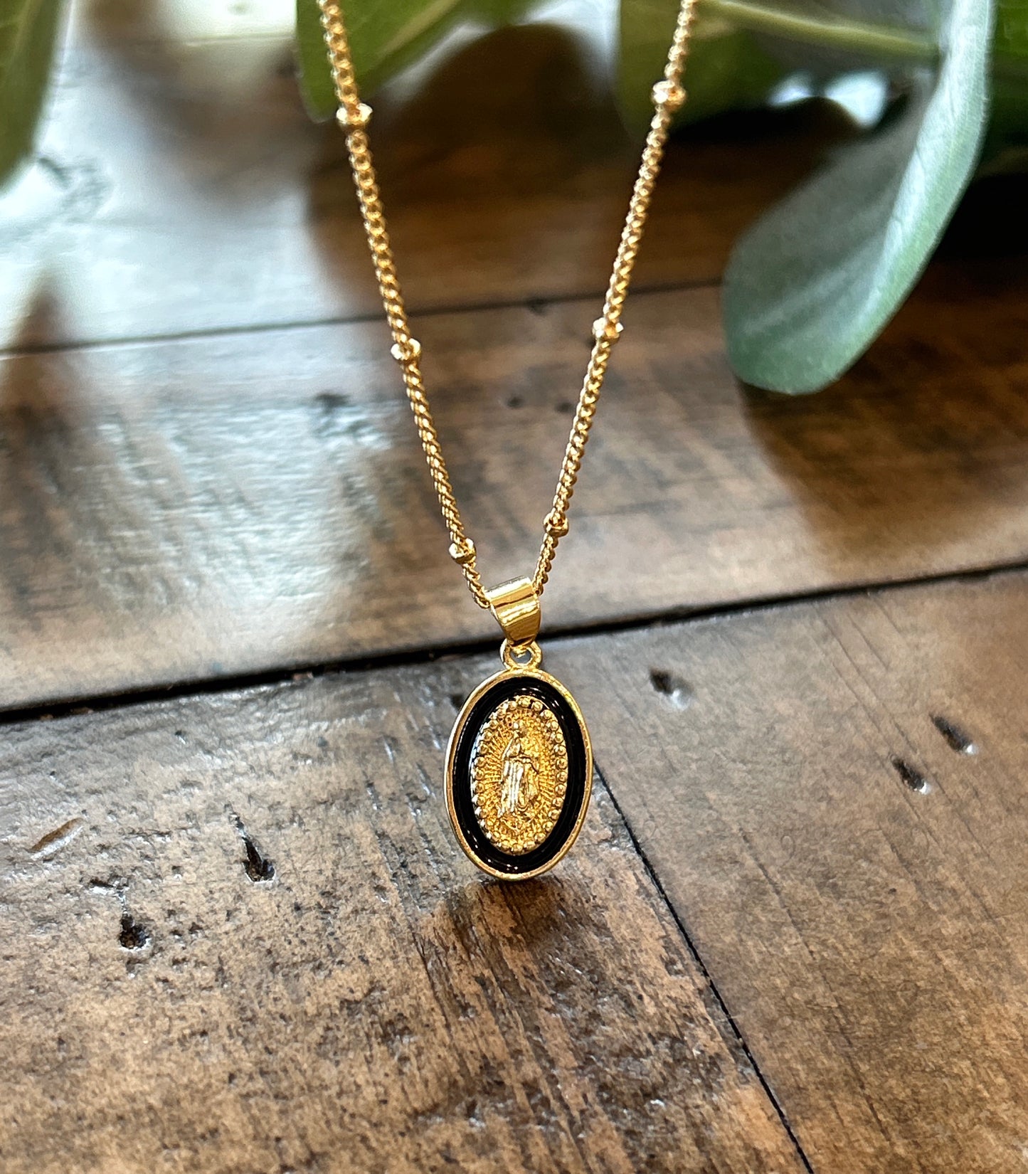 Our Lady of Guadalupe Enamel Necklace