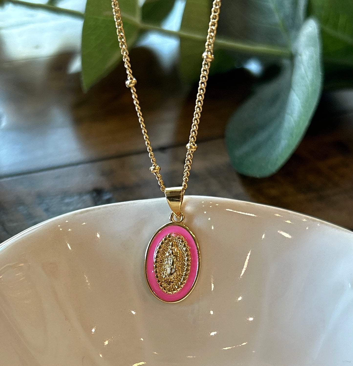 Our Lady of Guadalupe Enamel Necklace